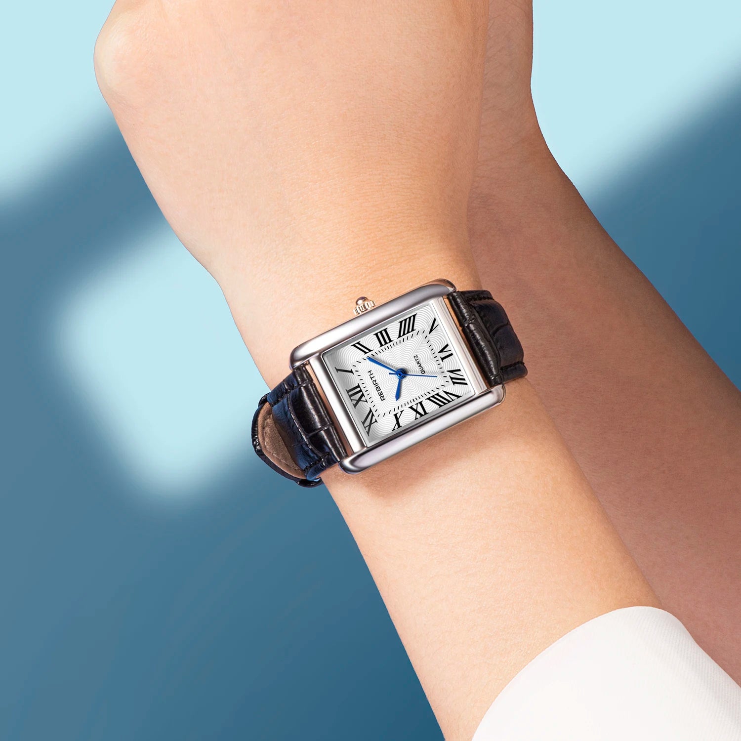 Carter Air leather band silver
