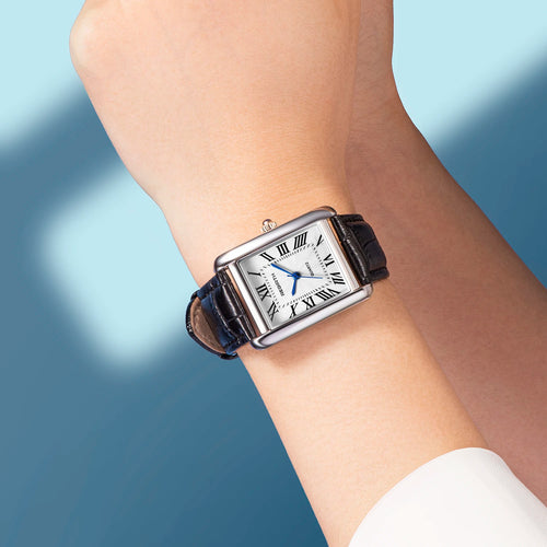 Carter Air leather band silver